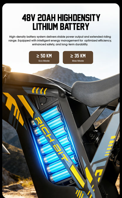 RICH BIT V9 Ultra 2500W Peak Power 48V 20Ah
